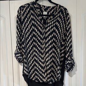 Chic Black and Cream Women's Top
